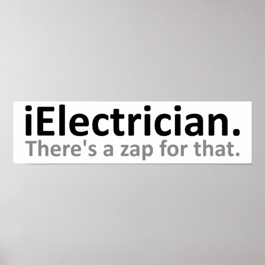 iElektricien Grappige Poster (Voorkant)