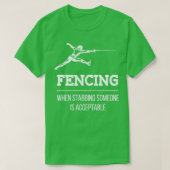 Iemand afschermen Fencer Epee T-shirt (Design voorkant)