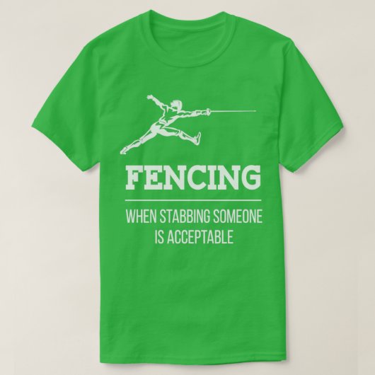 Iemand afschermen Fencer Epee T-shirt (Design voorkant)