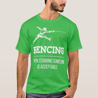 Iemand afschermen Fencer Epee T-shirt
