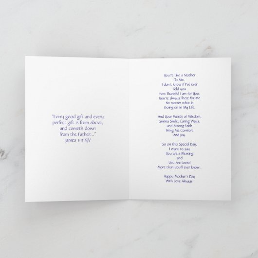 Iemand als een moeder kaart (Binnen)