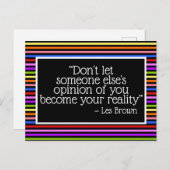 Iemand anders is niet je mening over de realiteit- briefkaart (Voorkant / Achterkant)