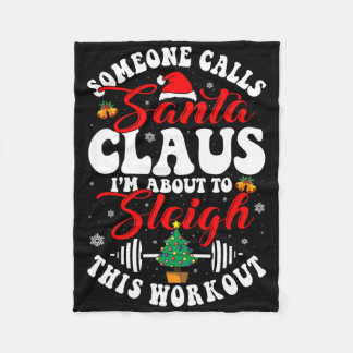 Iemand belt de kerstman, ik ga deze training doen fleece deken