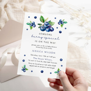 Iemand Berry Special Baby 1e Verjaardag Blueberry Kaart