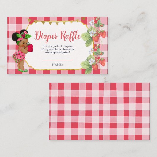 Iemand Berry Sweet Baby shower Luier Raffle Informatiekaartje (Voorkant / Achterkant)