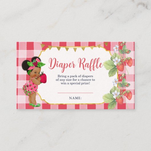 Iemand Berry Sweet Baby shower Luier Raffle Informatiekaartje (Voorkant)