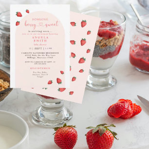 Iemand Berry Sweet Blush Baby shower II Kaart