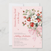 Iemand Berry Sweet Modern Pink Bow Baby shower Kaart (Voorkant)