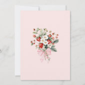 Iemand Berry Sweet Modern Pink Bow Baby shower Kaart (Achterkant)