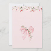 Iemand Berry Sweet Pink Bow Girl Baby shower Kaart (Achterkant)