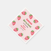 Iemand Berry Sweet Pink Strawberry Baby shower Servet (Hoek)