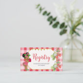 Iemand Berry Sweet Strawberry Baby Registry Informatiekaartje (Staand voorkant)