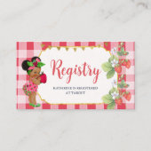 Iemand Berry Sweet Strawberry Baby Registry Informatiekaartje (Voorkant)