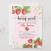 Iemand Berry Sweet Strawberry Baby shower Kaart (Voorkant)