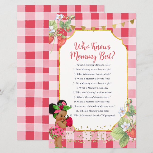 Iemand Berry Sweet Strawberry die Mama het beste k (Voorkant / Achterkant)