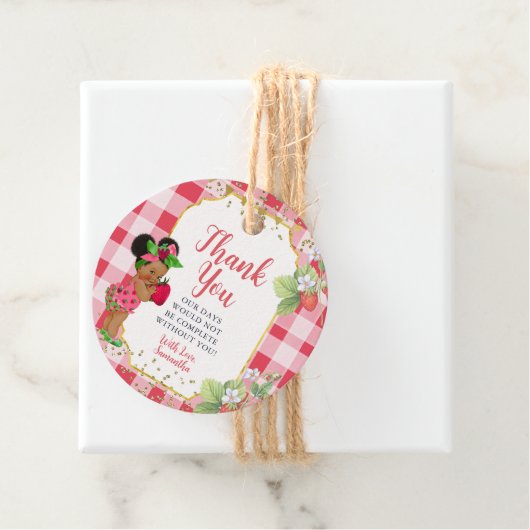 Iemand Berry Sweet Strawberry Girl Bedankt Bedankjes Labels (In situ)