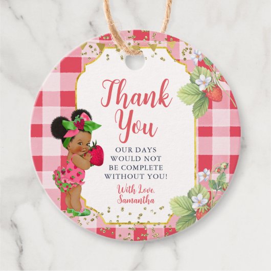 Iemand Berry Sweet Strawberry Girl Bedankt Bedankjes Labels (Voorkant)