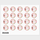 Iemand Berry Sweet Strawberry Girl Bedankt Ronde Sticker (Vel)