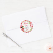 Iemand Berry Sweet Strawberry Girl Bedankt Ronde Sticker (Envelop)