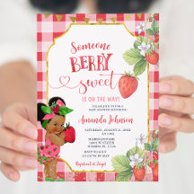Iemand Berry Sweet Strawberry Meisje Baby shower