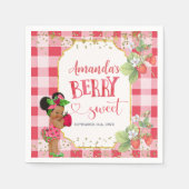 Iemand Berry Sweet Strawberry Meisje Baby shower Servet (Voorkant)