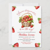 Iemand Berry Sweet Strawberry Theme Baby shower Kaart (Voorkant)