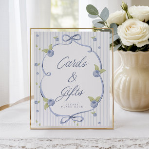 Iemand Berry Zoet Blauwe Kaarten & Cadeaus Blauwe Poster