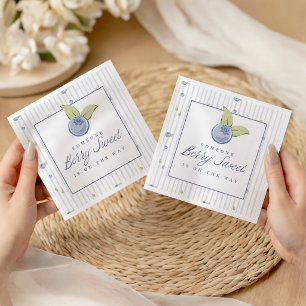 Iemand Berry Zoet Blauwebes Baby Shower Servet