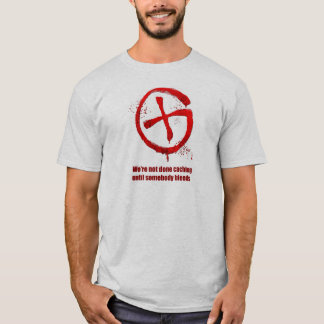 Iemand bloedt t-shirt