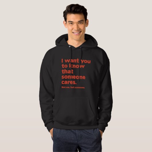 Iemand Cares Hoodie (Voorkant volledig)