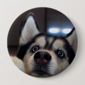 Iemand daarbuiten? ronde button 4,0 cm (Voorkant)