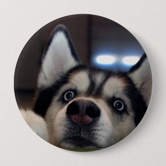 Iemand daarbuiten? ronde button 4,0 cm (Voorkant)