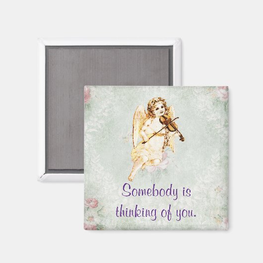 Iemand denkt aan je engel die geweld speelt magneet (Voorkant / Achterkant)