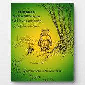 "Iemand die gelooft" Tafelblad Plaque met Ezel Fotoplaat (Voorkant)