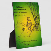 "Iemand die gelooft" Tafelblad Plaque met Ezel Fotoplaat (Zijkant)