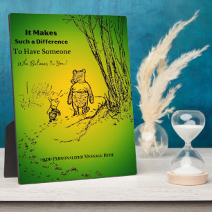 "Iemand die gelooft" Tafelblad Plaque met Ezel Fotoplaat