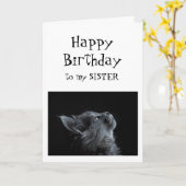 Iemand die ik zie zuster Birthday Animal Humor Kaart (Gele Bloem)