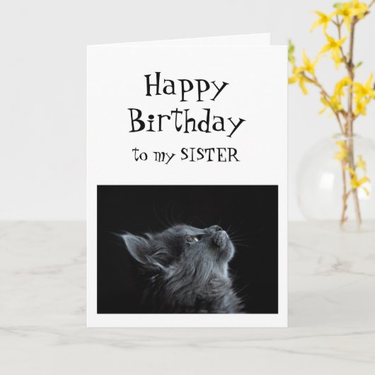 Iemand die ik zie zuster Birthday Animal Humor Kaart (Gele Bloem)
