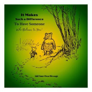 "Iemand die in je gelooft" citeert glossy Poster