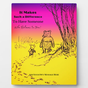 "Iemand die in je gelooft" tafelblad Fotoplaat