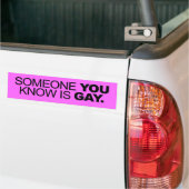 IEMAND DIE JE WEET IS GAY -.png Bumpersticker (Op Truck)