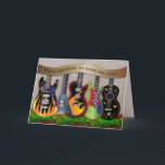 Iemand die op een dag met een assortiment van gita kaart<br><div class="desc">Zie zelfde/of gelijkaardig afbeelding op andere producten,  notitieboeken,  mokken,  wenskaarten,  en meer</div>