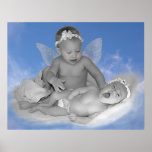 Iemand die over mij kijkt - Zwart-witafdrukken Poster