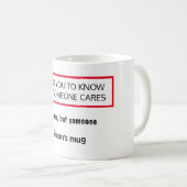 Iemand geeft erom, niet ik, grappig, humor geperso koffiemok (Voorkant rechts)