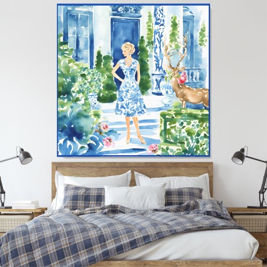 Iemand heeft alle rozen opgegeten canvas afdruk (Insitu (Slaapkamer))