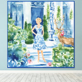 Iemand heeft alle rozen opgegeten canvas afdruk (Insitu (Houten vloer))