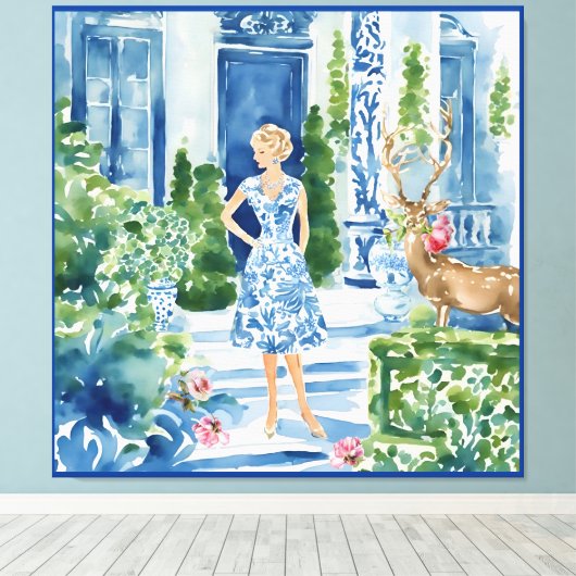 Iemand heeft alle rozen opgegeten canvas afdruk (Insitu (Houten vloer))