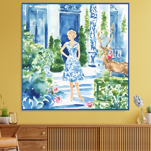 Iemand heeft alle rozen opgegeten canvas afdruk (Insitu (Woonkamer))