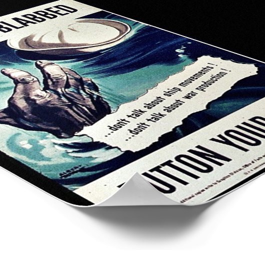 Iemand heeft Button je lip. Poster (Hoek)