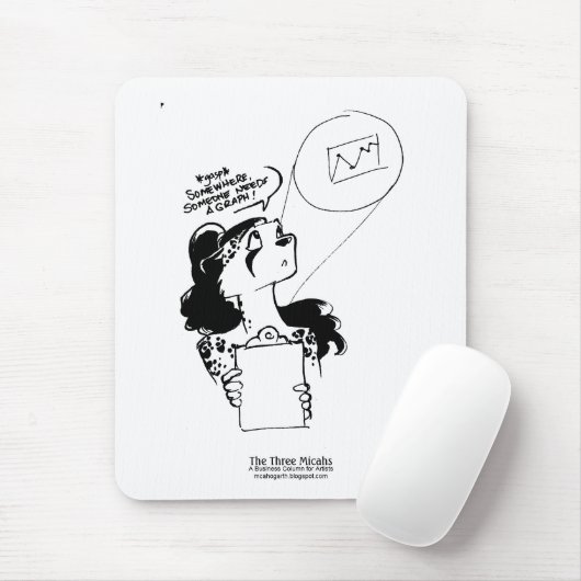 Iemand heeft een grafiek nodig. Mousepad Muismat (Met muis)